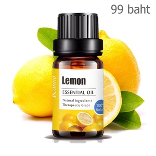 Aliztar 100% Pure Lemon Essential Oil 10 มิล. น้ำมันหอมระเหยมะนาวเหลืองแท้ สำหรับอโรมาเทอราพี เตาอโรมา เครื่องพ่นไอน้...