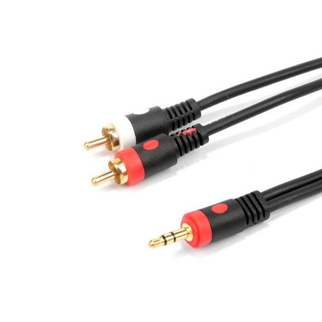 【1.5m/3m/5m/10m】3.5mm to 2 RCA audio cable, for phone, headphone, speaker black 3.5mm Jack stereo to 2 RCA Male Aux Audio Cable Wire