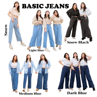 ✨Basic Jeans | กางเกงยีนส์ขากระบอก กางเกงสำหรับสาวอวบ chubbybuthappy