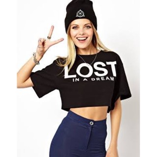 เสื้อครอป asos แบรนด์อังกฤษ อก40 ใส่โคร่งๆค่ะ