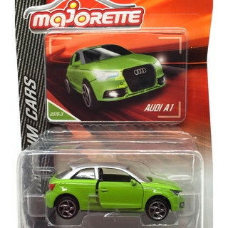 Majorette Audi A1 - Green Color /Wheels 5SV /scale 1/58 (3 inches) Package with Card