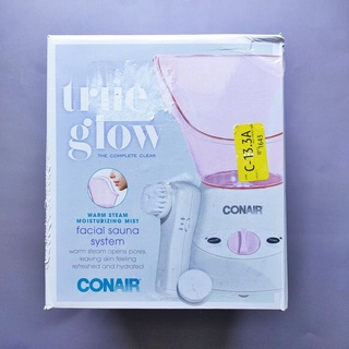 (Conair®) True Glow Warm Steam Moisturizing Mist Facial Sauna System With Facial Cleansing Brush, Model. MDF3R เครื่องอบไอน้ำระบบซาวน่า พร้อมแปรงทำความสะอาดผิวหน้า เครื่องพ่นสปาผิว (แถมอะเเดปเตอร์)