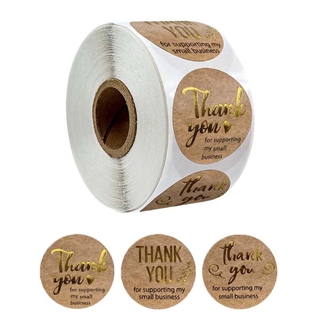 สติ๊กเกอร์ฟอยล์ Thank You 500 ชิ้น / ม้วน