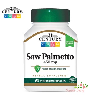 21st Century Saw Palmetto 450 mg 60 Vegetarian Capsules ซอว์ ปาล์มเมตโต้ 60 เวจจี้แคปซูล