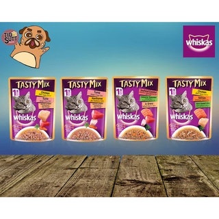 Whiskas Tasty Mixอาหารแมวเปียกแบบซอง ขนาด 70g (ขั้นต่ำ4ซองถึงส่งค่ะ!!!)