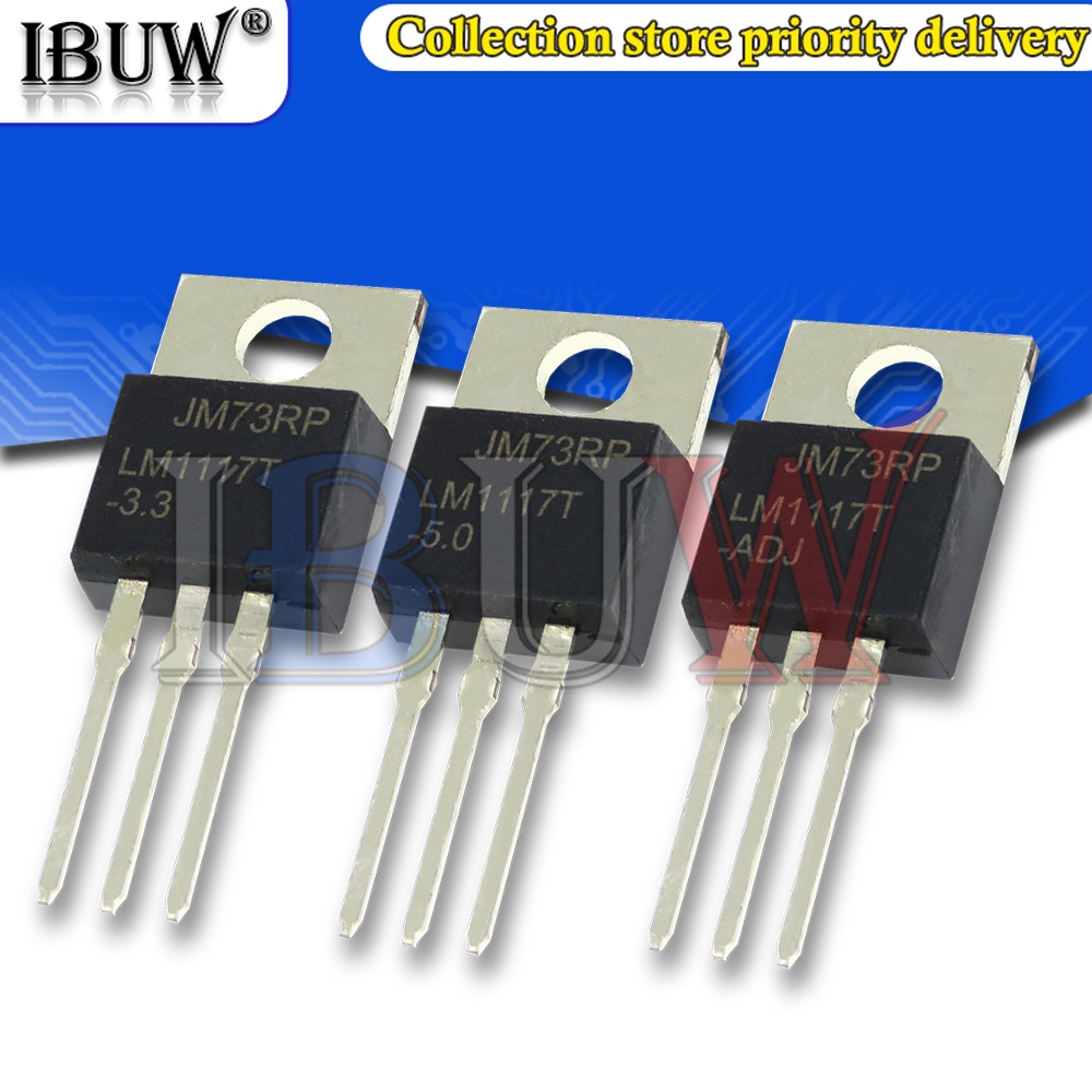 10PCS LM1117T-3.3 LM1117T-5.0 LM1117T-ADJ TO-220 TO220 LM1117 ทรานซิสเตอร์