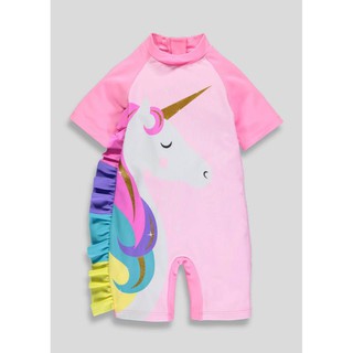 ชุดว่ายน้ำเด็ก งานแท้จาก อังกฤษ Girls Unicorn Surf Suit Size: Age 12 - 18 Months = 975 THB (UK)