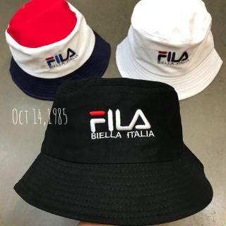 พร้อมส่ง/หมวกผ้า Fila ทรงปีกกว้าง ปักโลโก้ งานปักแน่นตามงานต้นแบบ ใส่ได้ทั้ง