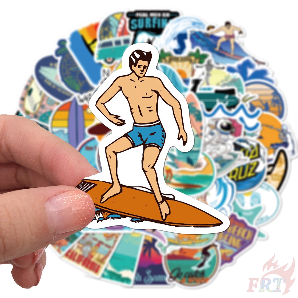 ❉ Ocean Surf：Gone Surfing Series 01 Beach Surfing สติ๊กเกอร์ ❉ 50Pcs/Set DIY Fashion Waterproof Decals Doodle สติ๊กเกอร์ ราคา ถูกที่สุด ดีลบีเคเค แกลเลอรีภาพที่ 4