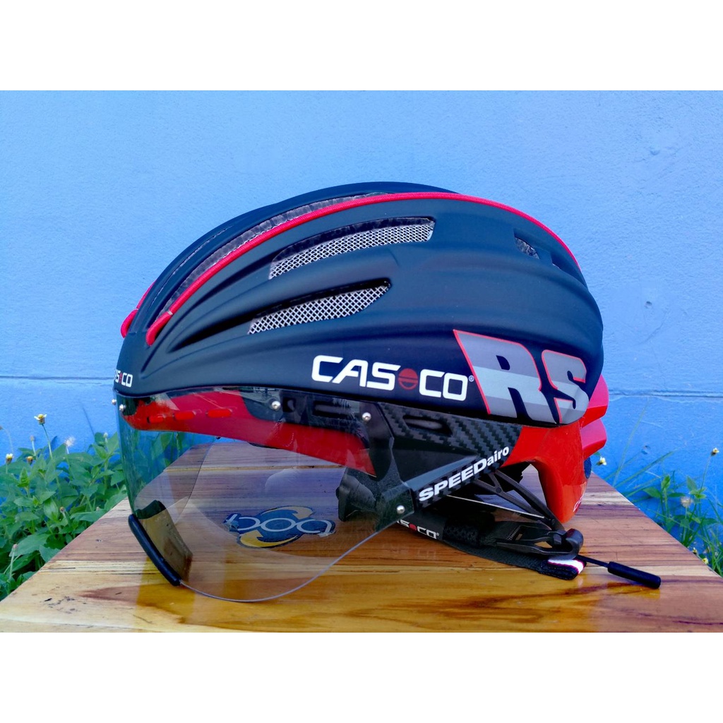 หมวกจักรยาน CASCO รุ่น SPEEDairo RS m.V. Schwarzrot/black red  ของแท้ 100% (ลดล้างสต๊อก)