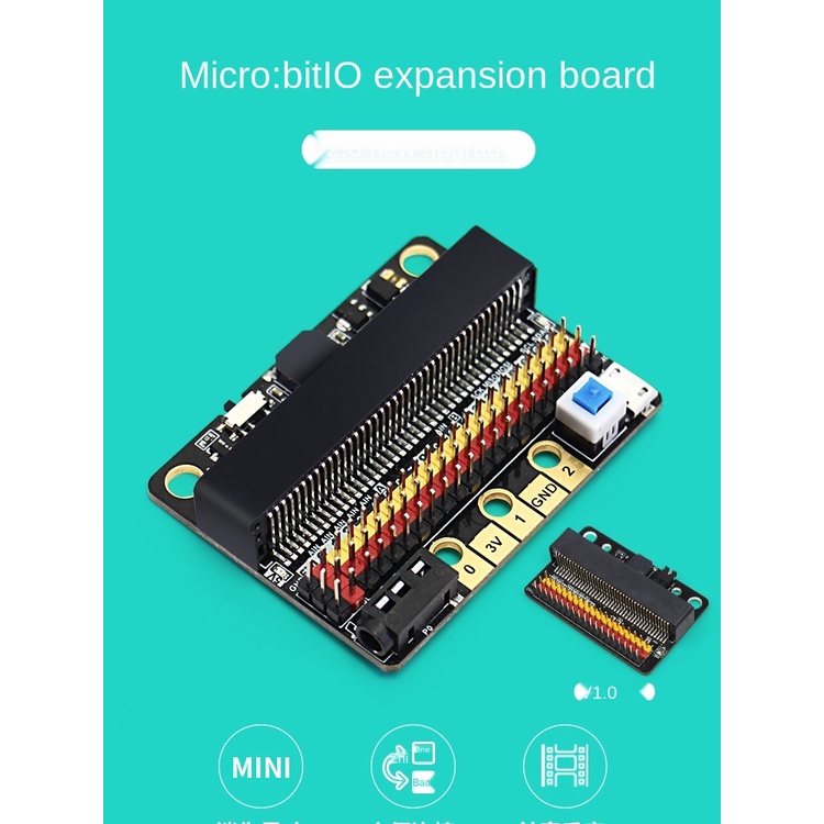 บอร์ดขยาย micro:bit IOBIT V2.0 ขั้วต่อบอร์ดอะแดปเตอร์ microbit Breakout