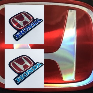 สติ๊กเกอร์ Logo Honda โลโก้ รถยนต์ สติกเกอร์ [2ชิ้น] แต่งรถ ติดรถ 3D ตัวนูน ติดกระจก ท้ายรถ JDM Foil Sticker Car Racing