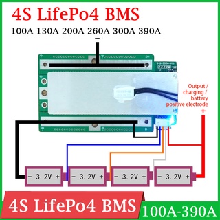 4s 12V 100A 130A 200A 260A 300A 390A Bms สําหรับ lifepo4 prismatic 32650