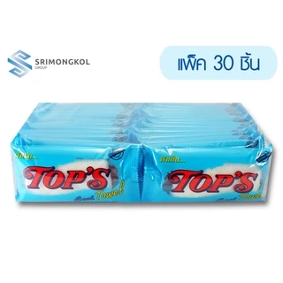 ผ้าเย็นขนหนูท็อปส์ TOP'S ขนาด 9 X 9 นิ้ว แพ็ค 30 ชิ้น