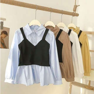 Jeline - SELAL BLOUSE เสื้อเบลาส์ สไตล์เกาหลี สําหรับผู้หญิง