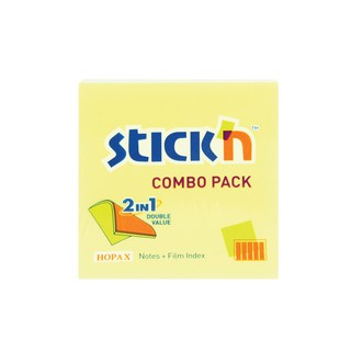 กระดาษโน๊ต+ฟิล์มอินเด็กซ์ STICKN 21526 เหลือง (PC)