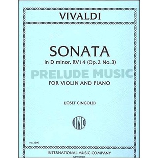 Sonata in D minor, RV 14 (Op. 2, No. 3) for Violin and Piano IMC2309