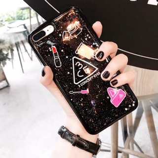 เคส3CE นิ่ม  i5,6,6+,7,7+ลายใหม่ สวยสุดๆ ลายกริตเตอร์ เคสขอบดำนิ่ม งานดี ดำเงา