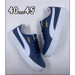 [B1460 ] รองเท้าผ้าใบ หนัง มีsize 40-45 สินค้าใหม่💯%