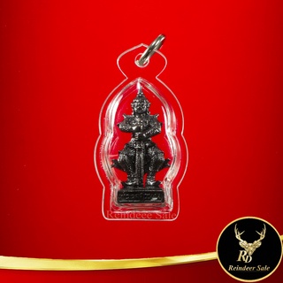 จี้ ท้าวเวสสุวรรณโณ รุ่น แม่สิริสมโภชน์ วัดจุฬามณี อ.อัมพวา จ.สมุทรสงคราม พ.ศ.๒๕๕๘ พร้อมเลี่ยมกรอบพลาสติกกันน้ำ