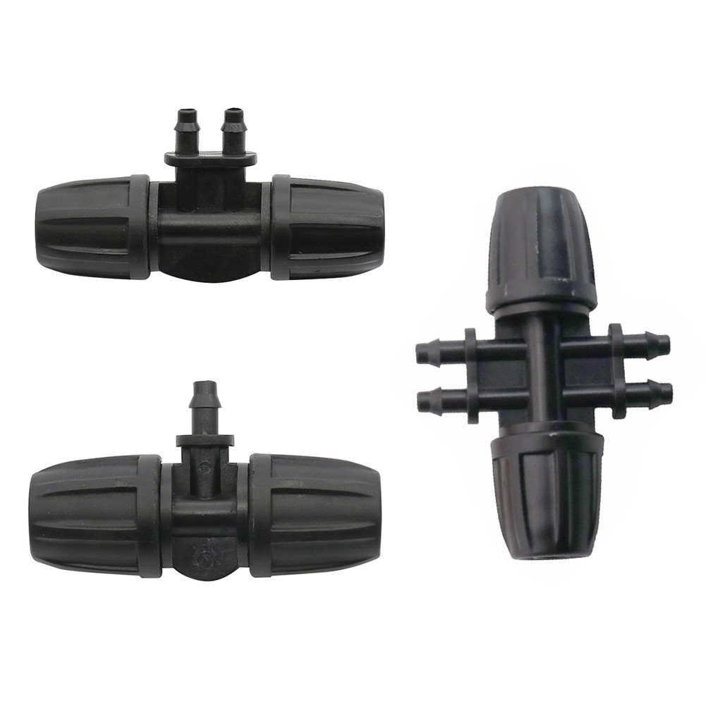 5 ชิ้นท่อรดน้ํา T,6-Way,4-Way Joint 8/11 มม.ถึง 4/7 มม.ล็อค Nut Connector