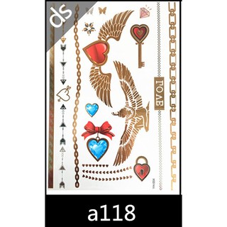 สติ๊กเกอร์ ลายสักโบฮีเมียนสีทอง Gold color Bohemian style Temporary tattoo Tattoo stickers