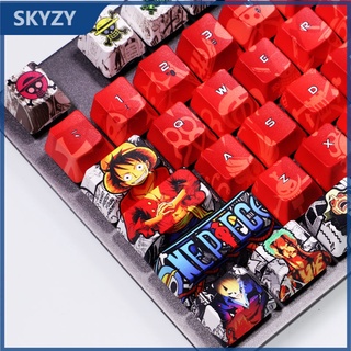 108 คีย์ One Piece Theme keycap Luffy Empress อะนิเมะ keycap PBT สูญญากาศระเหิด Dye คีย์บอร์ด keycap