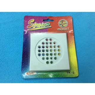 ตะแกรงท่อน้ำทิ้งกันกลิ่น 4 ¼”x4 ¼” SB STRAINER TK-4 (F112)