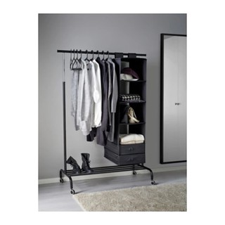 RIGGA ราวตากผ้า Clothes rack 111*175cm (ดำ)