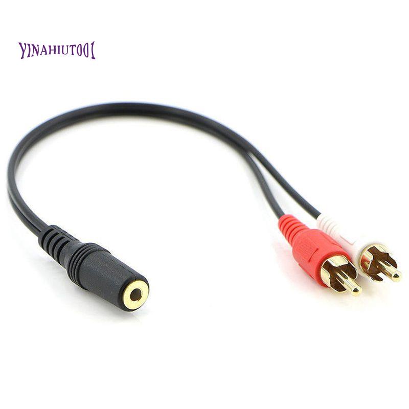 สายสัญญาณเสียงสเตอริโอ แจ็ค Aux 2-RCA ตัวผู้ เป็นตัวเมีย