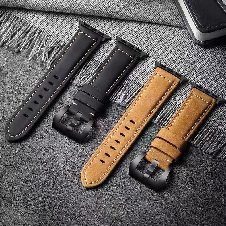 Fo สายนาฬิกาข้อมือหนัง คุณภาพสูง สําหรับ Apple Watch Series 7 8 123456 Se สายนาฬิกาข้อมืออัลตร้า 49 มม. 44 มม. 40 มม. 45 มม. 41 มม. 38 มม. 42 มม.
