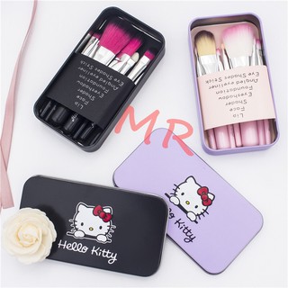 MR shopee ชุดแปรงแต่งหน้า Hello kitty กล่องเก็บของกล่องเครื่องมือแต่งหน้าแปรงแต่งหน้าสำแปรงแต่งหน้า มี 3 ลายให้เลือก