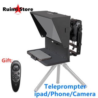 Q2 Teleprompter เครื่องอ่านสัมภาษณ์ สําหรับกล้อง DSLR โทรศัพท์มือถือ