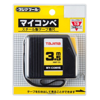 ตลับเมตร 3.5 เมตร สีดำ ทาจิม่า NMY-35BLMeasuring Tape 3.5 m.Black Tajima NMY-35BL