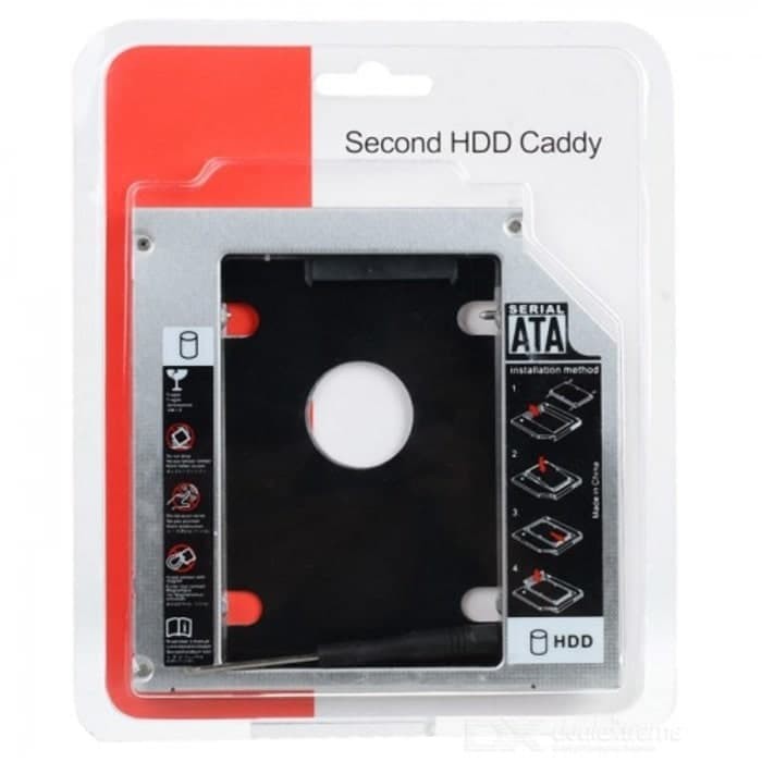 HDD Caddy 9.5 มม. THIN SATA เป็น SATA DVD SLOT ไปยังสล็อต HDD (SSD CADDY)