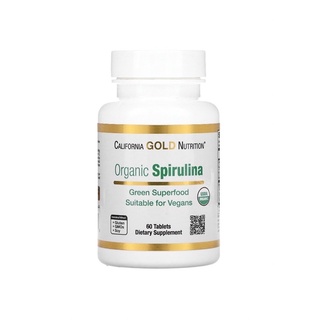 [พร้อมส่ง]🇺🇸สาหร่ายสไปรูริน่า California Gold Nutrition, Organic Spirulina, USDA Organic, 500 mg, 60 and 240Tablets