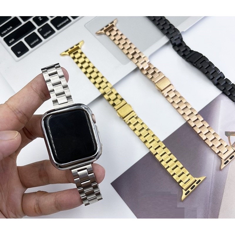 ใหม่ สายนาฬิกา ชนิดสาย สเตนเลส ขนาด สาย Applewatch Strap Apple Watch Strap series 7 6 5 4 3 2 1 SE Strap สาย applewatch