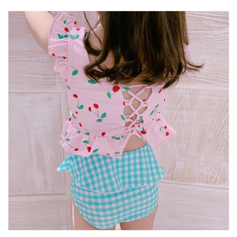 🔥พร้อมส่ง🔥 ชุดว่ายน้ำเด็กผู้หญิง ชุดว่ายน้ำทูพีช สำหรับเด็กเล็ก - รูปที่ 3