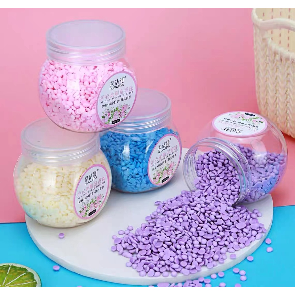 น้ำหอมซักผ้า เม็ดน้ำหอมซักผ้า ปรับผ้านุ่ม ลูกปัดกลิ่นหอมซักอบรีด 72 ชั่วโมง กลิ่นหอมติดทนนาน เม็ดหอมซักผ้า