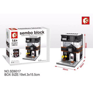 ตัวต่อ ชุด SEMBO BLOCK : Mini Street Building : SD6017 จำนวนตัวต่อ 146 ชิ้น