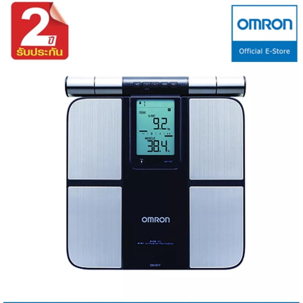 Omron เครื่องวัดองค์ประกอบร่างกาย /เครื่องชั่งน้ำหนักวัดไขมัน รุ่น HBF-702T(เชื่อมต่อผ่านแอพได้) รับ