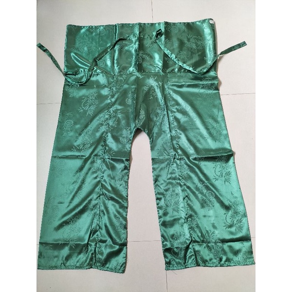 กางเกงแพรขายาวมีเชือกผูกกางเกงเลผ้าแพรไซส์XL - รูปที่ 5