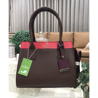 Kate Spade New York Womens Cameron Street Candace Satchel (Apple jelly / Merlot / Mahogany) กระเป๋าถือหรือสะพาย