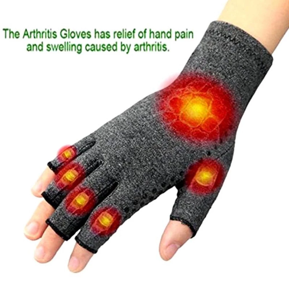 Shop Jung ถุงมือ ลดการเกร็งมือ แก้ปวดมือ ไขข้ออักเสบ Magnetic Therapy Glove รุ่น 000476 - Gray (pair)