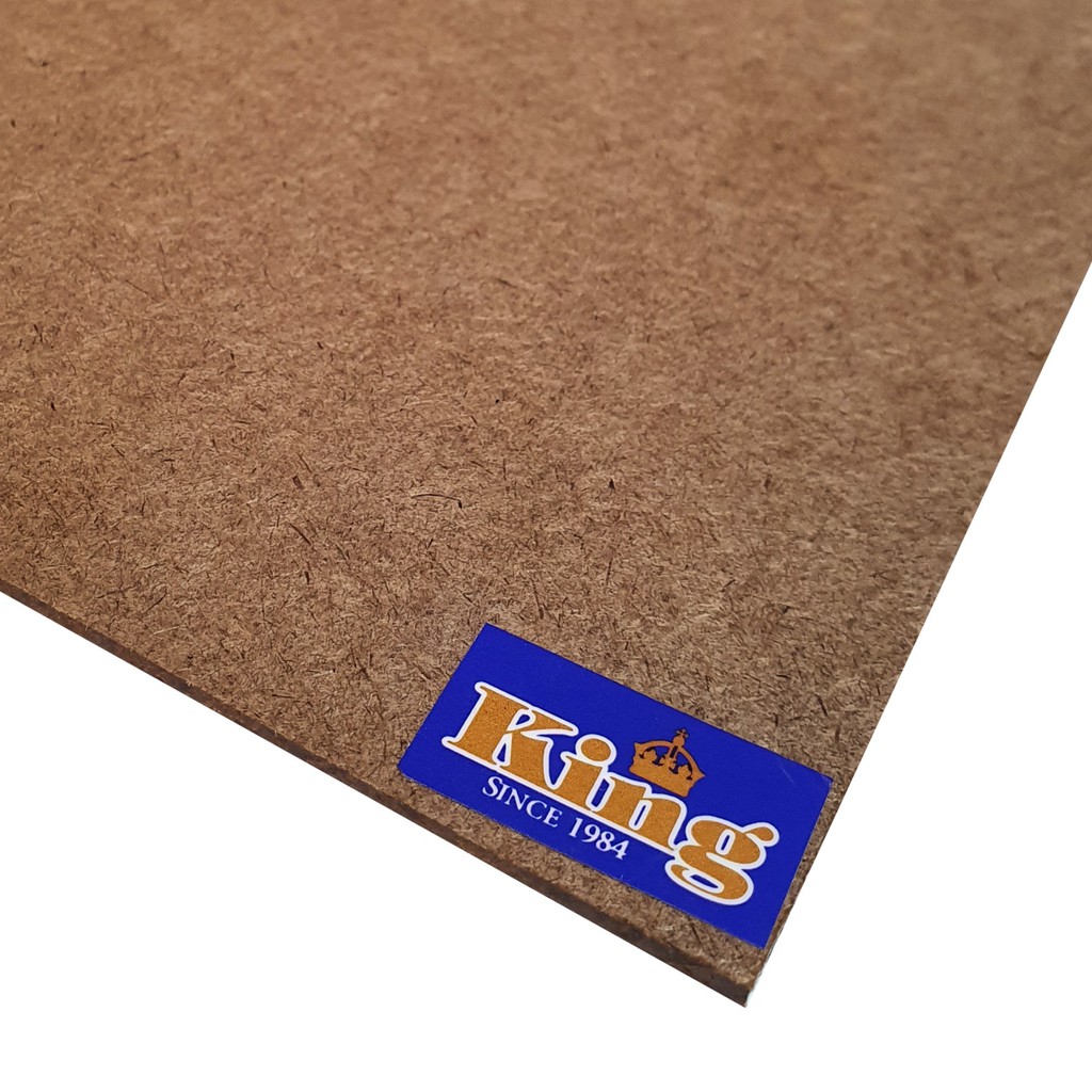 King ไม้ฮาร์ดบอร์ด สีน้ำตาล มีพื้นที่ผิว 2 ด้านต่างกันคือผิวเรียบและด้านตะแกรง - รูปที่ 2