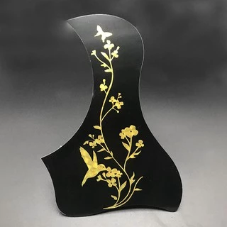 Acoustic Guitar Pickguard Bird Style Self-กาวCelluloid Pick Guard Phoenix Hummingbird สําหรับ 40" 41 "กีต้าร์พื้นบ้านสีทองสีเงิน