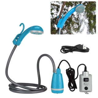 [pathfinder] Portable Camping Shower Outdoor Camping Shower Pump Rechargeable Shower Head for Camping Hiking Traveling