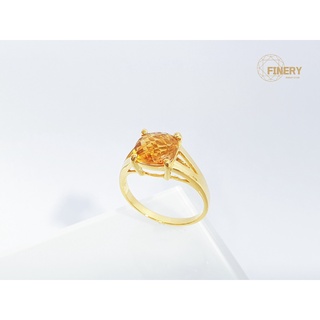 แหวนพลอย citrine 3.50ct. ตัวเรือน 18k. Yellow gold