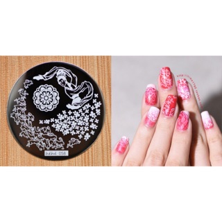 Nail art plate (hehe-58) แผ่นพิมพ์ลายเล็บ