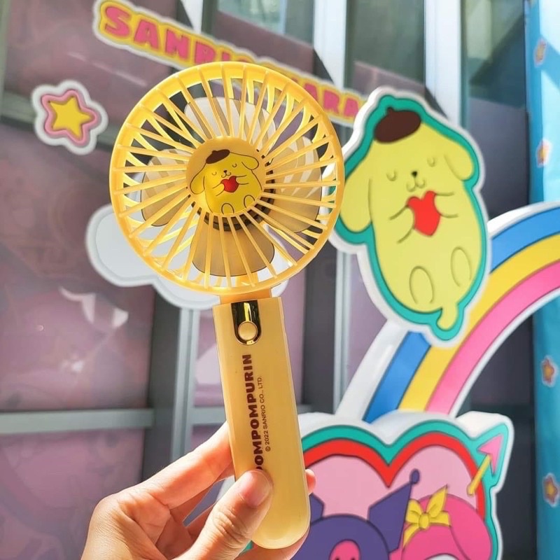 Sanrio Taiwan Authentic Dream Mall 2022 Collection Pompompurin USB Fan & Hp Holder 台ไต้หวัน🇹🇼เทรนด์ซ